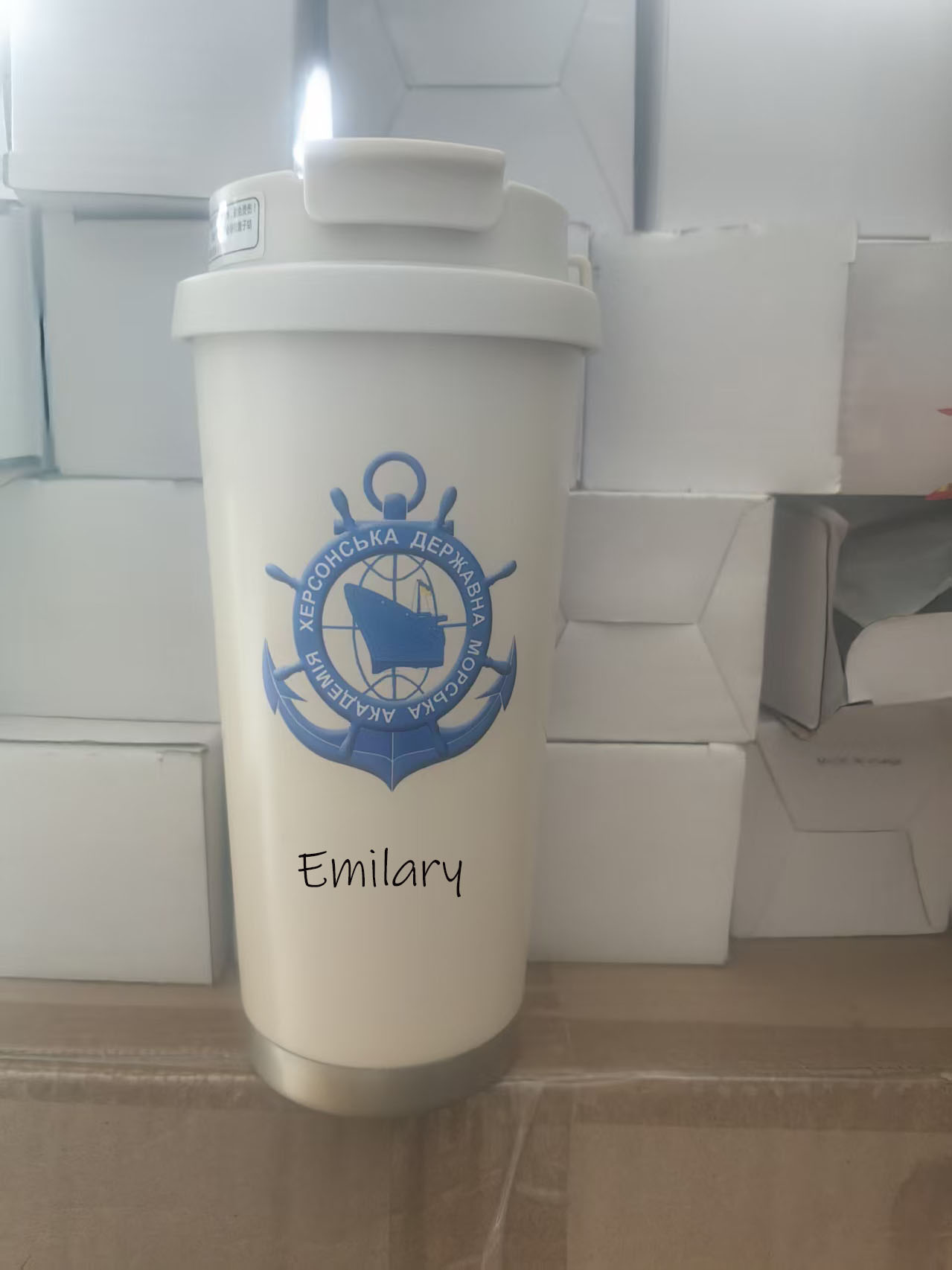 Wine With Beer Name - Customized logo 600ML water bottle thermos