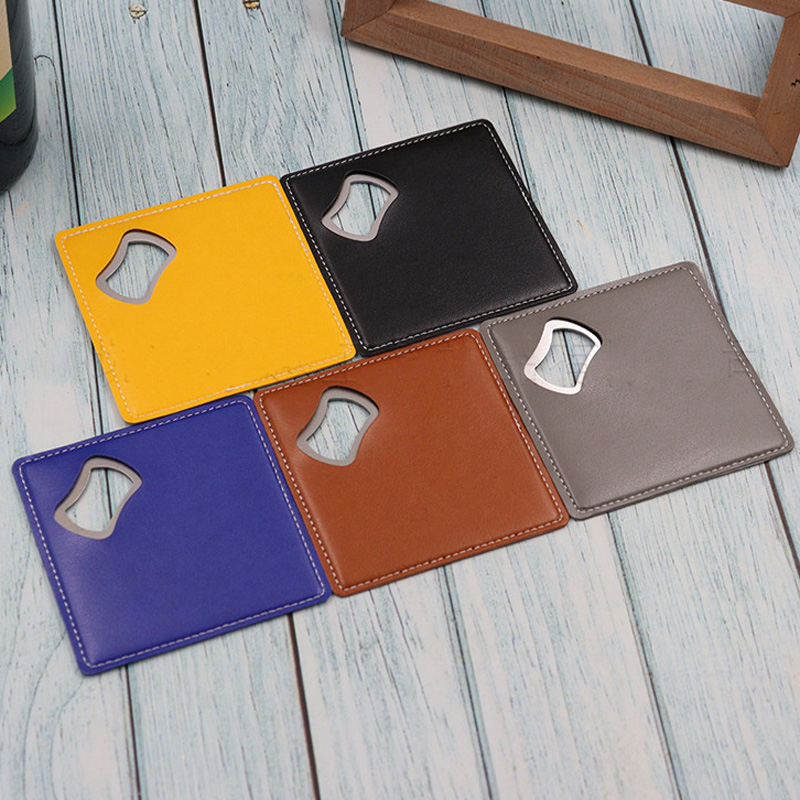 100Pcs PU Leather Custom Compa - Wine Beer Logo review and price