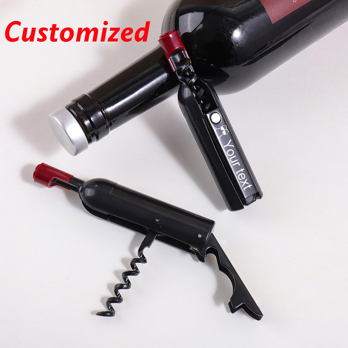 Custom Text Wine Opener Person - Wine With Beer Name review and price