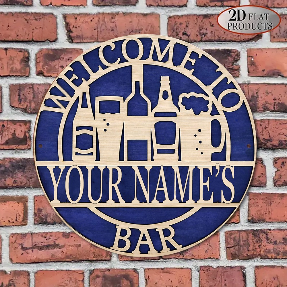 [2D Flat] 1pc Custom Name Holl - Wine With Beer Name review and price