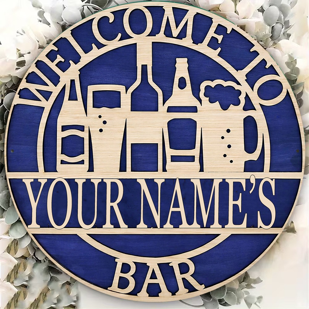 [2D Flat] 1pc Custom Name Holl - Wine With Beer Name review and price