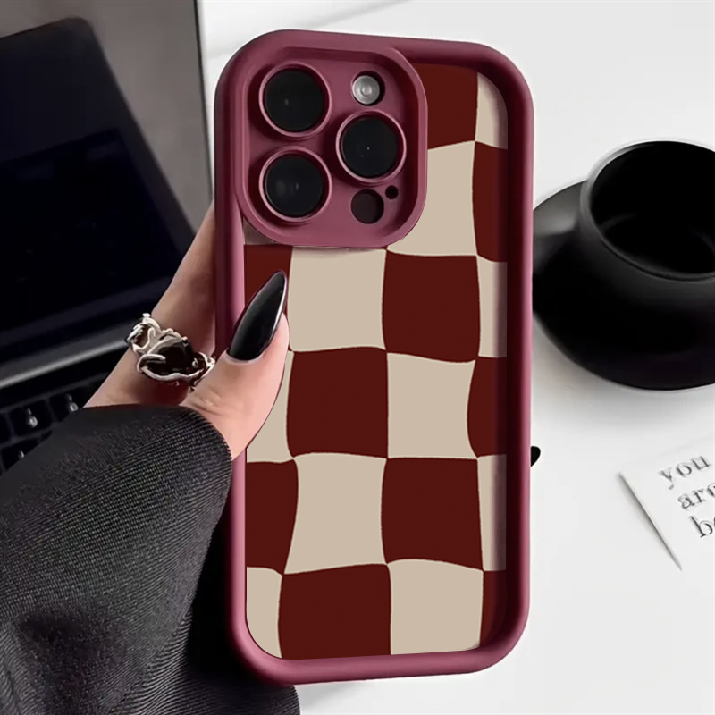 Wine Red Deform Grid Pattern P - Wine & Beer Guayaquil review and price