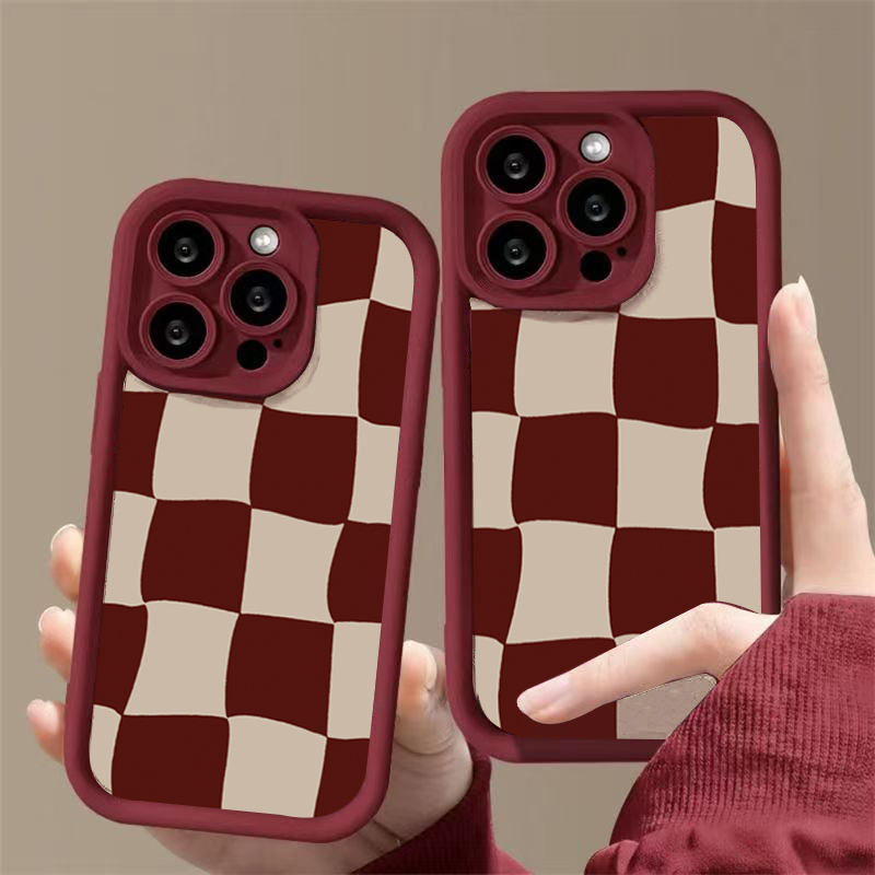 Wine Red Deform Grid Pattern P - Wine & Beer Guayaquil review and price