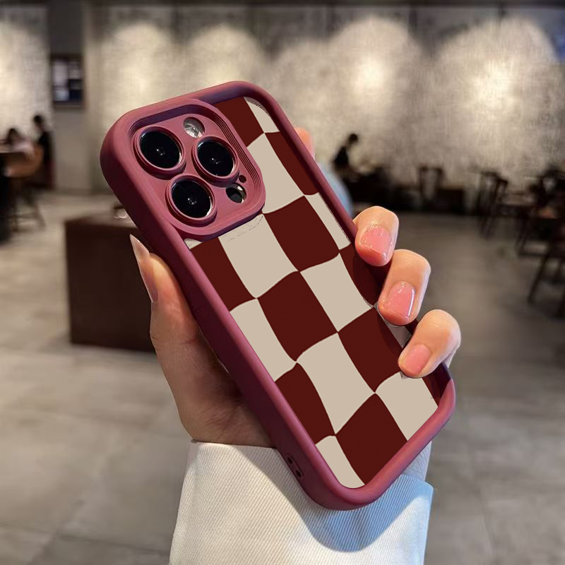 Wine Red Deform Grid Pattern P - Wine & Beer Guayaquil review and price