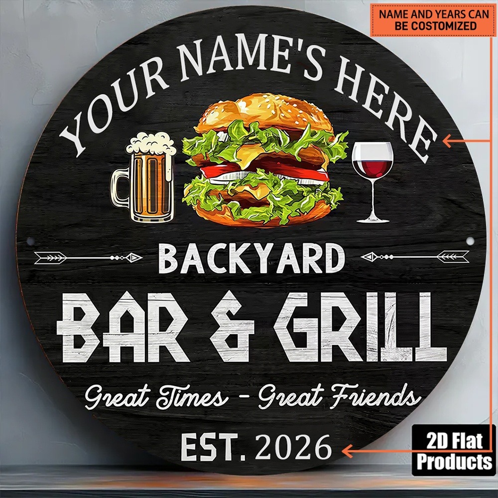 [2D Flat] 1pc Custom Name Roun - Wine With Beer Name review and price