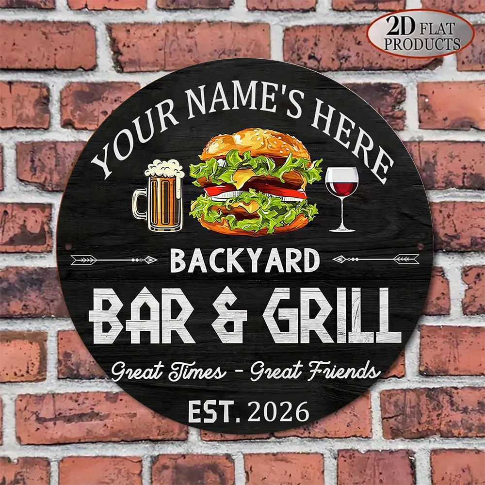 [2D Flat] 1pc Custom Name Roun - Wine With Beer Name review and price