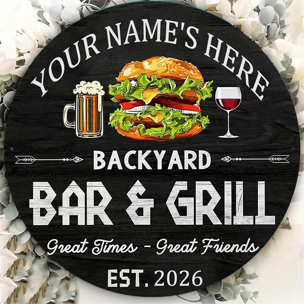 [2D Flat] 1pc Custom Name Roun - Wine With Beer Name review and price