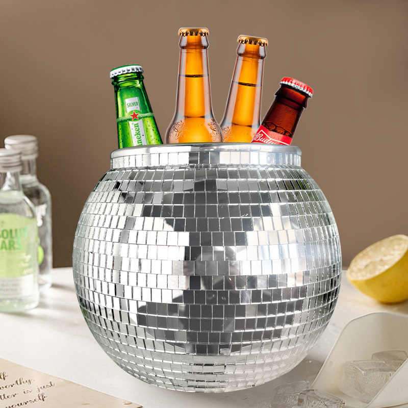 Disco Ball Ice Bucket Plastic  - Ice Bucket Silver review and price